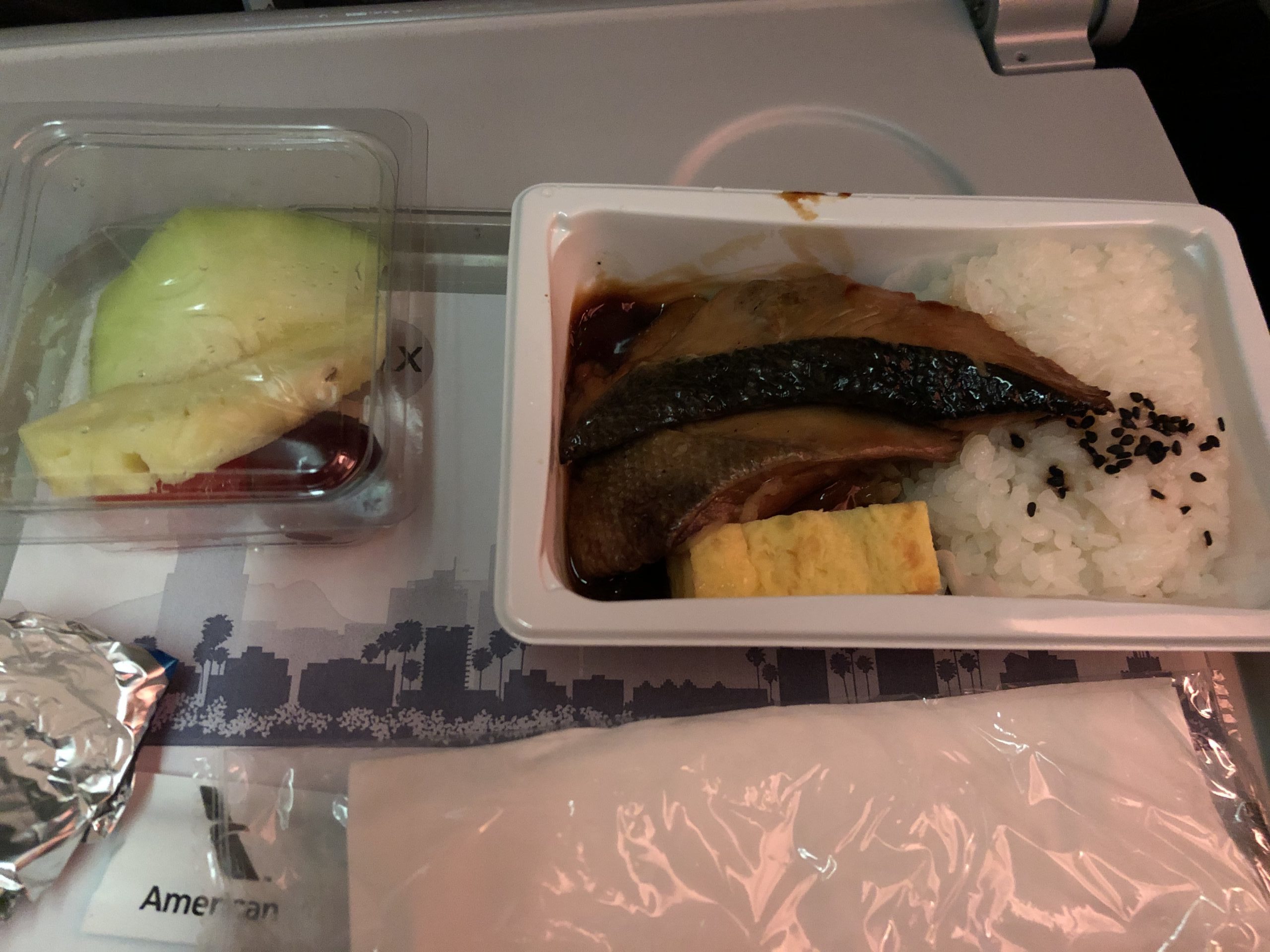 アメリカン航空機内食
